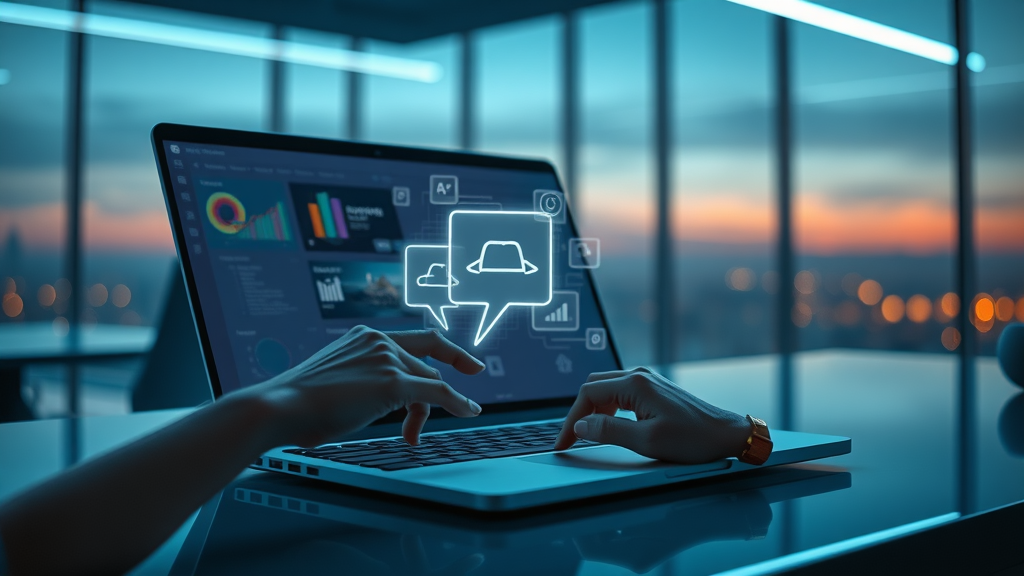 Animated rich media display ad with interactive elements on laptop for types of display ads in marketing
