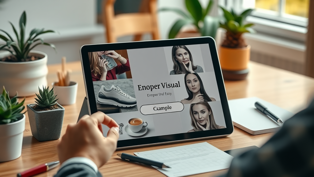 Polished digital display ad with clean CTA on tablet, illustrating display ads for marketing