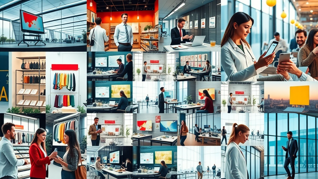 Collage of diverse industries engaging with branded content - Capid Houser content marketing success stories