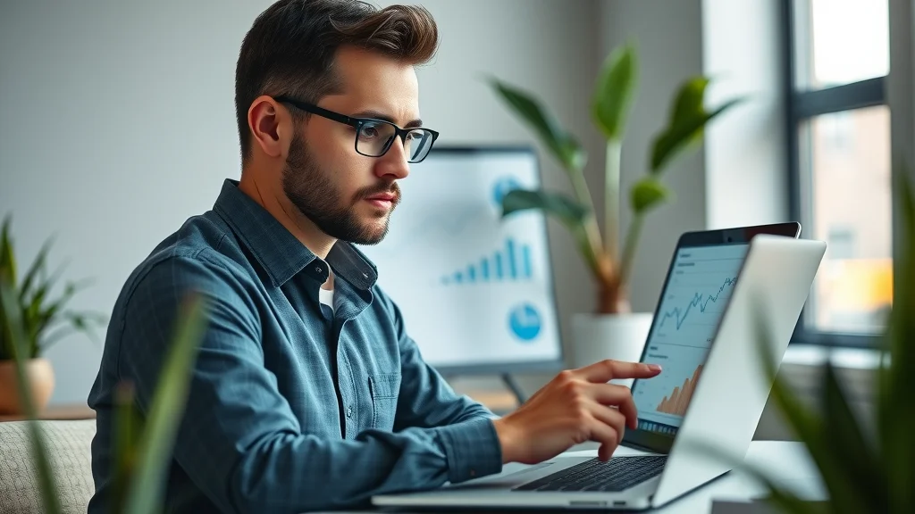 Marketer analyzing social media content strategy analytics dashboard and reviewing data for performance improvement