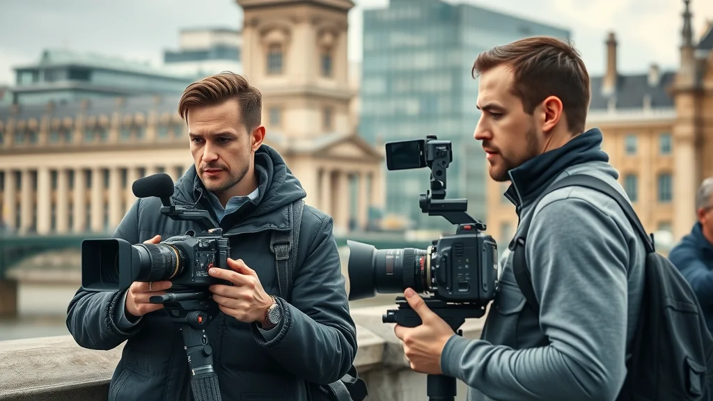 London video production team filming business scenes on location - production company in London