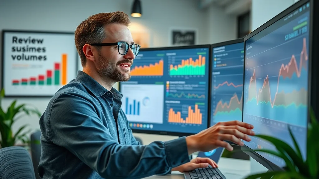 Business analyst reviewing analytics to optimise Google review strategy and online reputation.