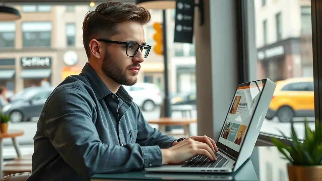 Small business owner strengthening online presence with LLM ready business website