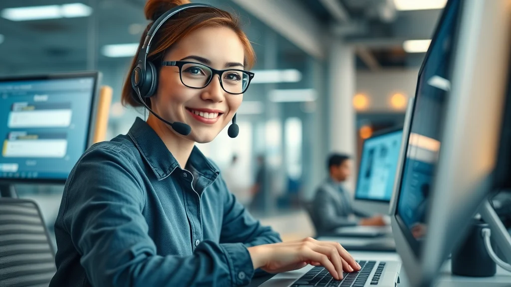 customer support center with automated help desk solution and attentive representative