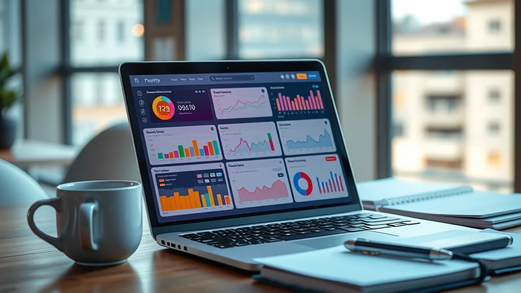 digital software dashboard with app icons and charts for small businesses