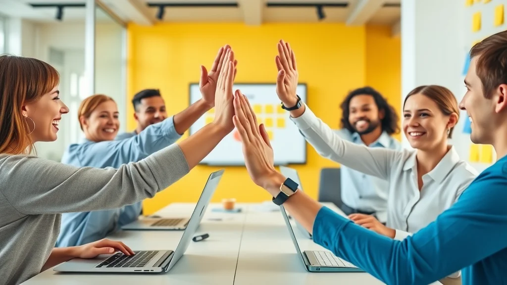 Diverse business professionals networking with graphs of customer reviews, highlighting the comprehensive digital services beyond review publishing.