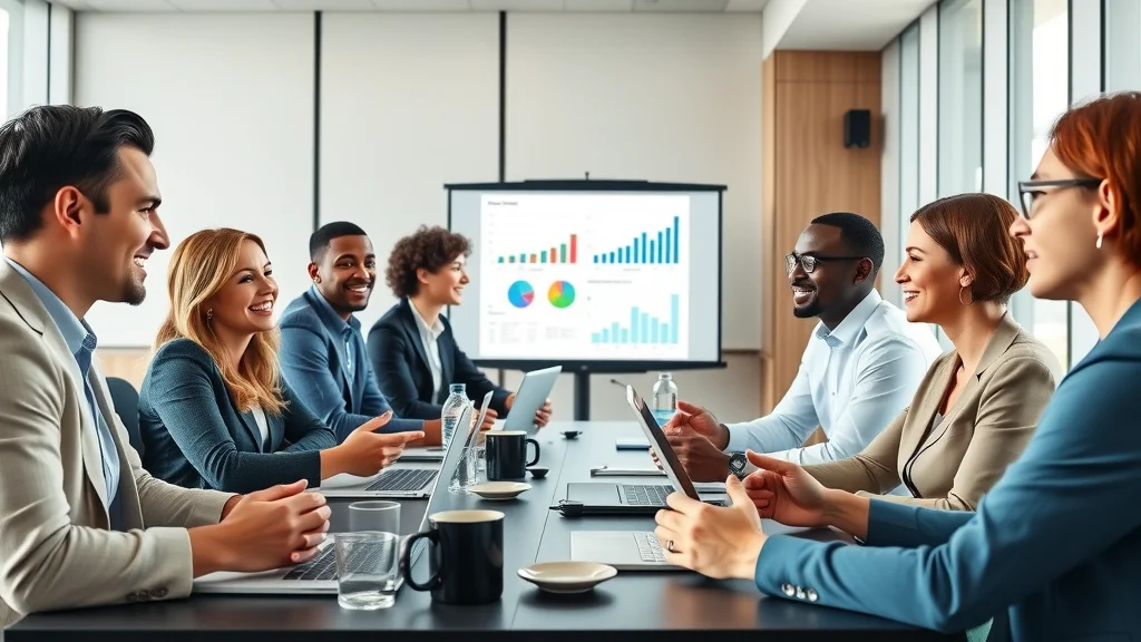 Modern business owner proudly displaying a customer review post on a tablet, highlighting the reputation benefits of publishing reviews on social media platforms.